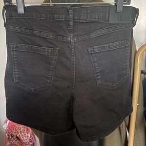 Karl Lagerfeld Black Denim High-Rise Women's Shorts